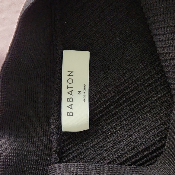 Aritizia Babaton Sculpt Knit Criss Cross Dress Black - Picture 8 of 8